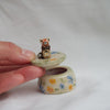 Red Panda Floral Basket Trinket Pot