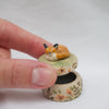 Tiny Sleepy Fox Trinket Pot
