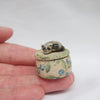 Tiny Blueberry Raccoon Trinket Pot
