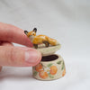 Orange Tree Fox Trinket Pot