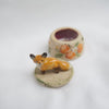 Orange Tree Fox Trinket Pot