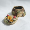 tiny woodland fox trinket pot