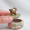 Brown Kitty Trinket Pot