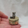 Peachy raccoon Trinket Pot