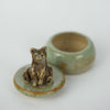 Speckled Brown Bear Sitting Trinket