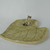 Floral Raccoon Leaf Dish Large