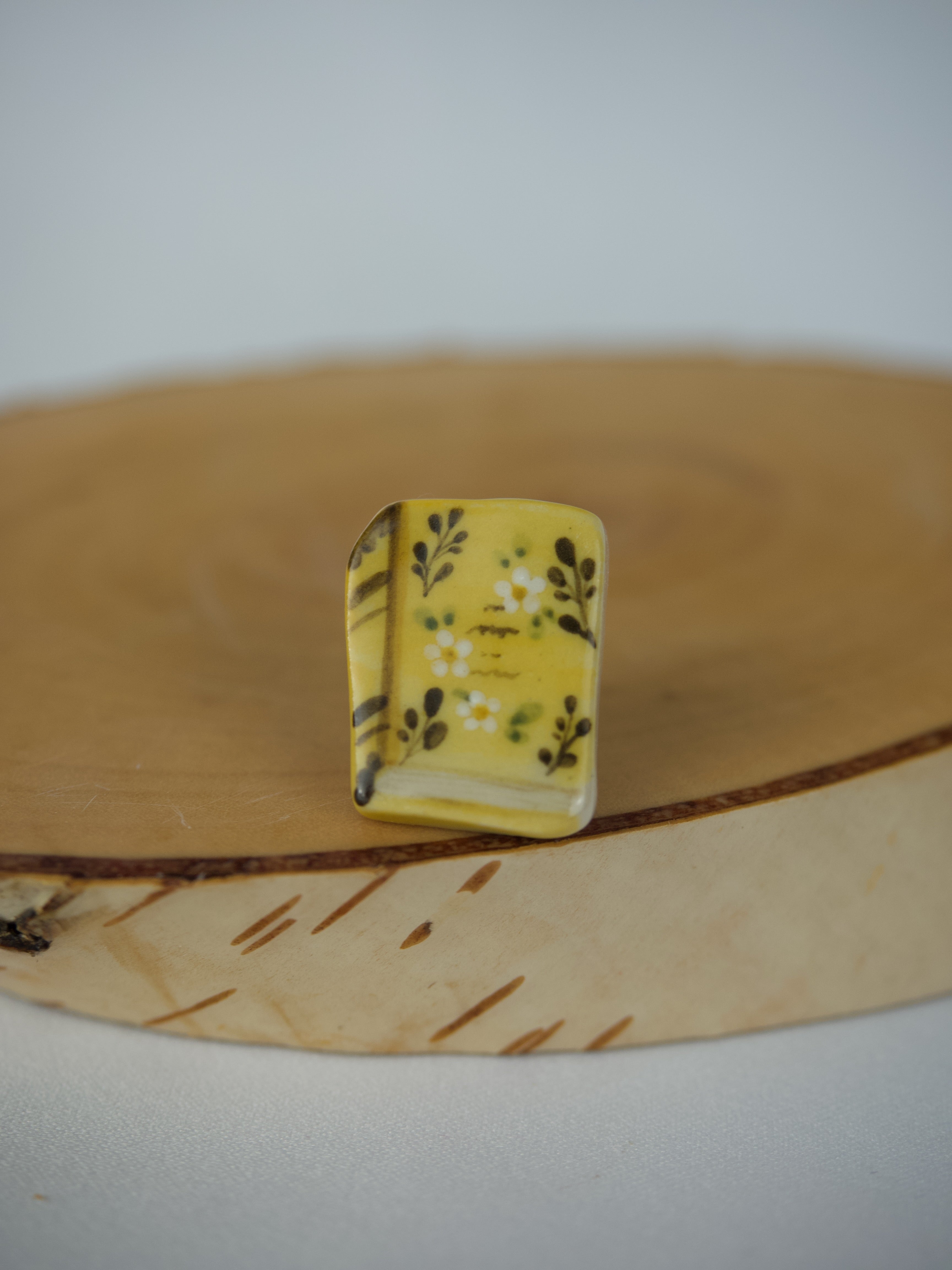 Yellow Book Pin Badge – sophsdraws