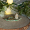 Tiny Snowy Owl Ring Dish (4cm length x 2.5cm width)