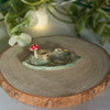 Tiny Red Mushroom Leaf Dish(4cm length x 2.5cm width)