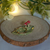 Tiny Mushroom Leaf Dish (4cm length x 2.5cm width)