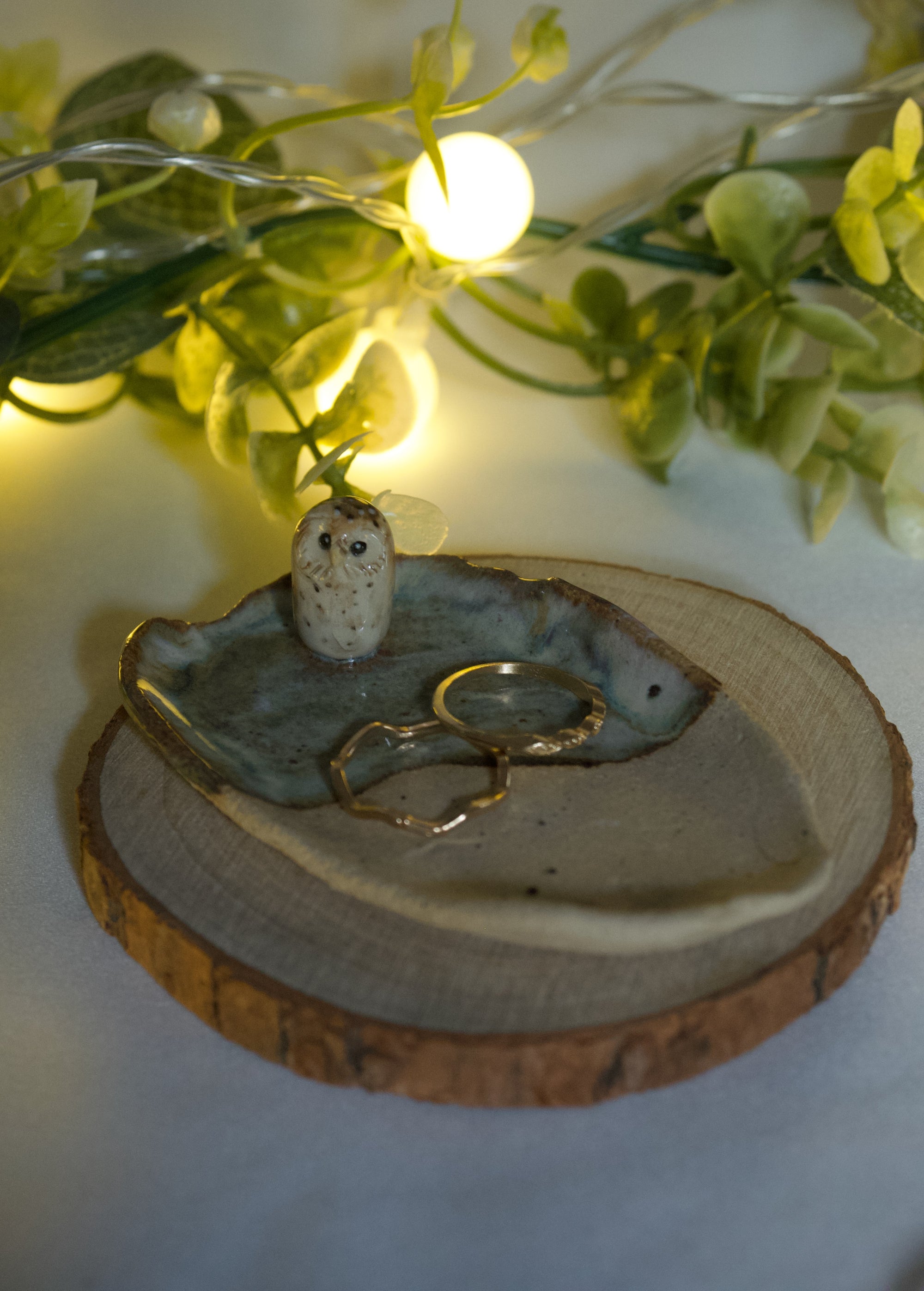 Owl Trinket Dish  (8cm length x 5.5cm width)