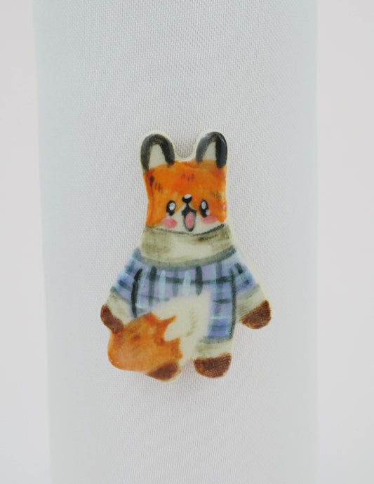 Fox Cosy Animal Pin