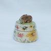 Rabbit Munching Lettuce Trinket Pot