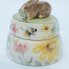 Rabbit Munching Lettuce Trinket Pot