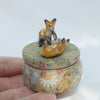 Fox Cubs Playing Trinket Pot
