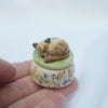 Small Cat Sleeping Trinket Pot