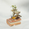 Sleeping Fox Book Dried Flower Miniature Sculpture