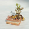 Sleeping Fox Book Dried Flower Miniature Sculpture