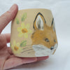 Earthenware Daffodil Fox Vessel (Decorative Use Only)