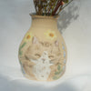 Earthenware Cat Dried Flower Vessel ( not to be used with water)