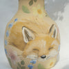 Earthenware Fox Dried Flower Vessel ( not to be used with water)