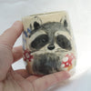 Stoneware Raccoon Vessel