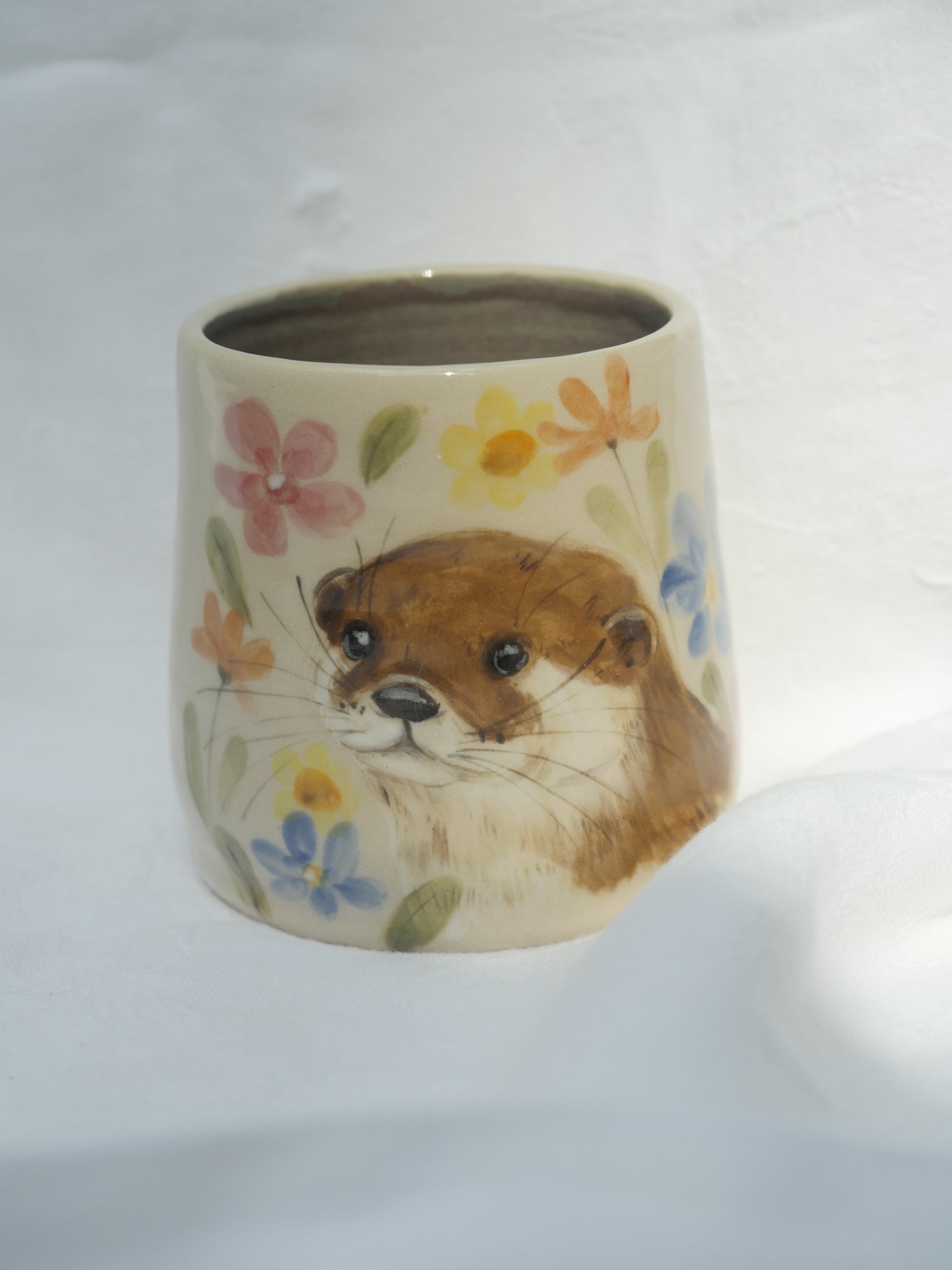 Stoneware Otter Vessel