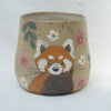 Flecked Stoneware Red Panda Vessel