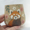 Flecked Stoneware Red Panda Vessel