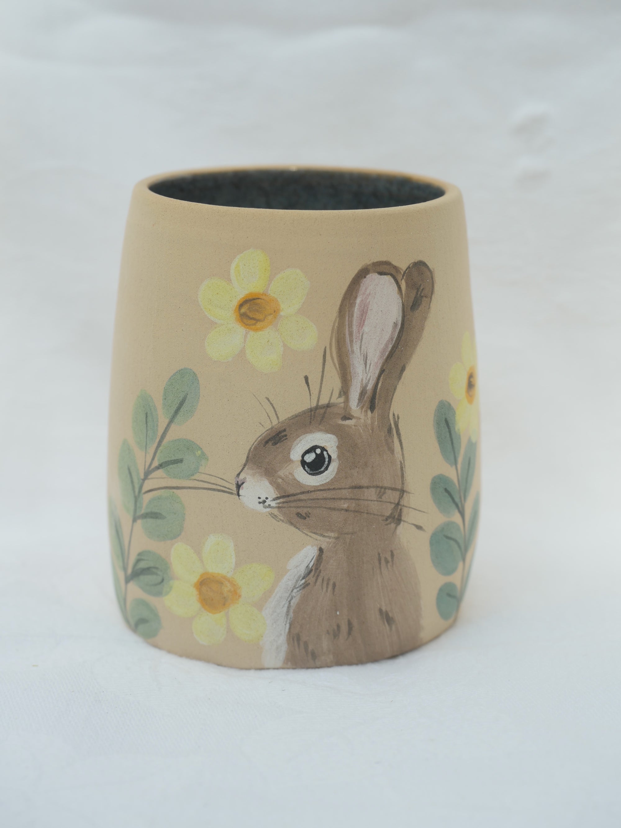 Earthenware Rabbit Daffodil Vessel ( Decorative Use Only )