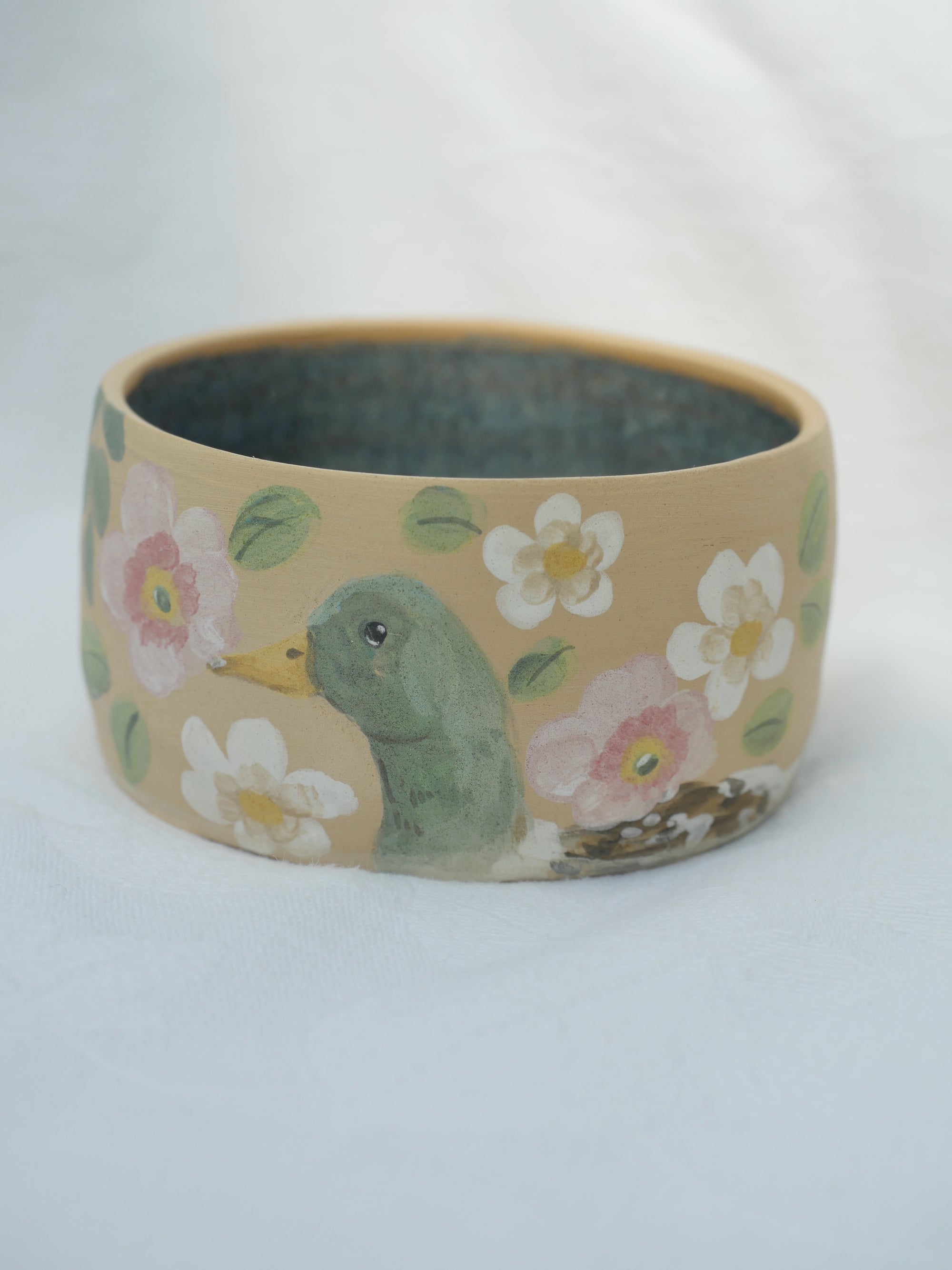 Earthenware Duck Blossom Vessel ( Decorative Use Only )
