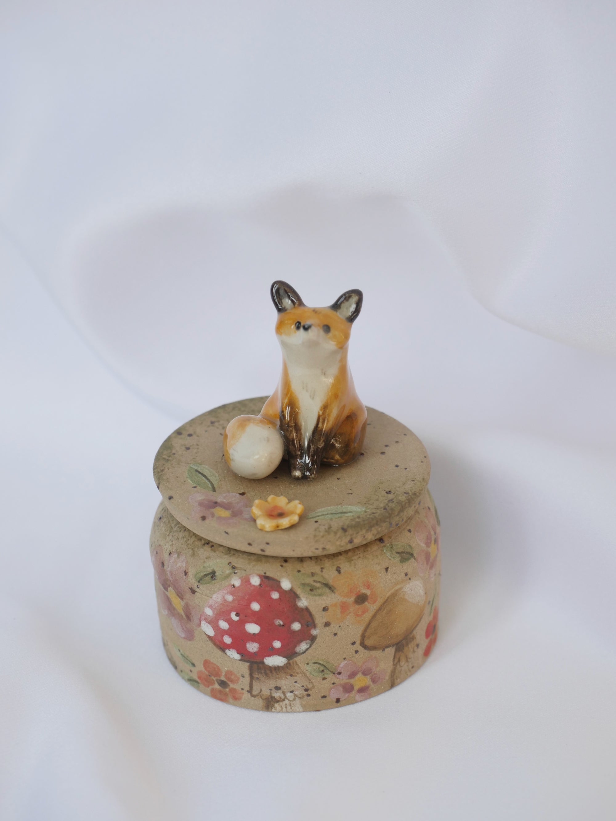 one of a kind Speckled Fox Mushroom Pot