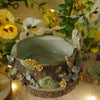 Owl, squirrel , Mouse and Birds Tree Stump Trinket (9cm Width x 4cm Height)