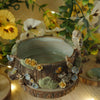 Owl, squirrel , Mouse and Birds Tree Stump Trinket (9cm Width x 4cm Height)