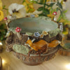 Running Fox and Friends Tree Stump Trinket (9cm Width x 4cm Height)