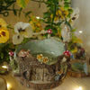 Owl and Frog Tree Stump Trinket (9cm Width x 4cm Height) ( DISCOUNTED due to the rim. , still perfectly functional)