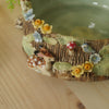 Woodland Tree Stump Fox and Deer Trinket Bowl (9cm width x 3cm Height)