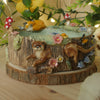 Woodland Tree Stump Fox and Otter Trinket Bowl (9cm width x 3cm Height)