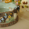 Woodland Tree Stump Fox and Otter Trinket Bowl (9cm width x 3cm Height)