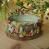 Woodland Tree Stump Siamese Cat Trinket Bowl (9cm width x 3cm Height)