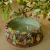 Woodland Tree Stump Siamese Cat Trinket Bowl (9cm width x 3cm Height)