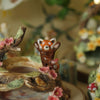 Red Panda Cherry Blossom Stump Trinket (7cm Width x 6cm Height)
