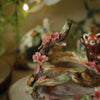 Red Panda Cherry Blossom Stump Trinket (7cm Width x 6cm Height)