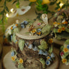 Owl Two Tiered Tree Stump Pot (7cm Width x 8cm Height)