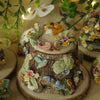 Fox Two Tiered Tree Stump Pot (7cm Width x 8cm Height)