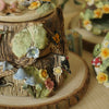 Fox Two Tiered Tree Stump Pot (7cm Width x 8cm Height)