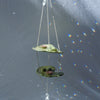 Two Tiered Larger Frog Sun Catcher (with Cut Glass Crystals featuring platinum foiling for sparkle)