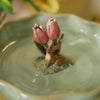 Bunny Tulip Wavy Trinket Dish (10cm Width)