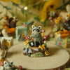 Raccoon Sitting Log Trinket (5cm Tall x 4cm Width)
