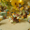 Fox Reading Sitting Log Trinket (4cm Tall x 4cm Width)